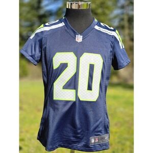 NIKE Seattle Seahawks Jersey Rashaad Penny NFL On Field Blue WOMENS Medium Rare